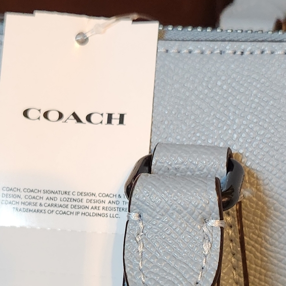 Coach NWT Gallery Tote Color is Gunmetal/Cornflower - Picture 4 of 11